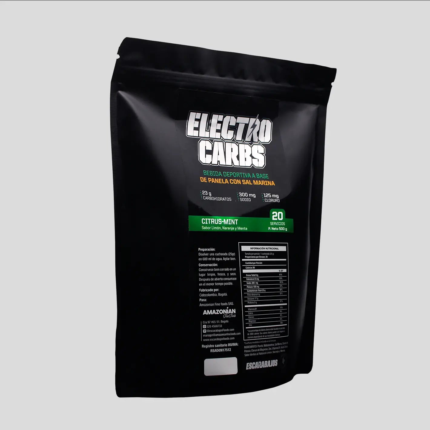 Electro-Carbs/Citrus-Mint (Limón/naranja-menta) 500 g