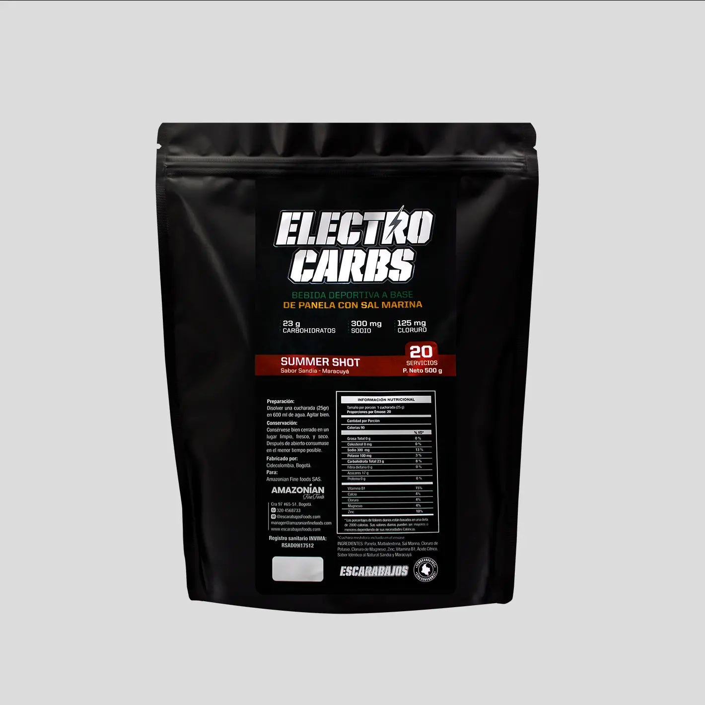 Electro-Carbs/Summer Shot (Sandia-Maracuyá) 500 g