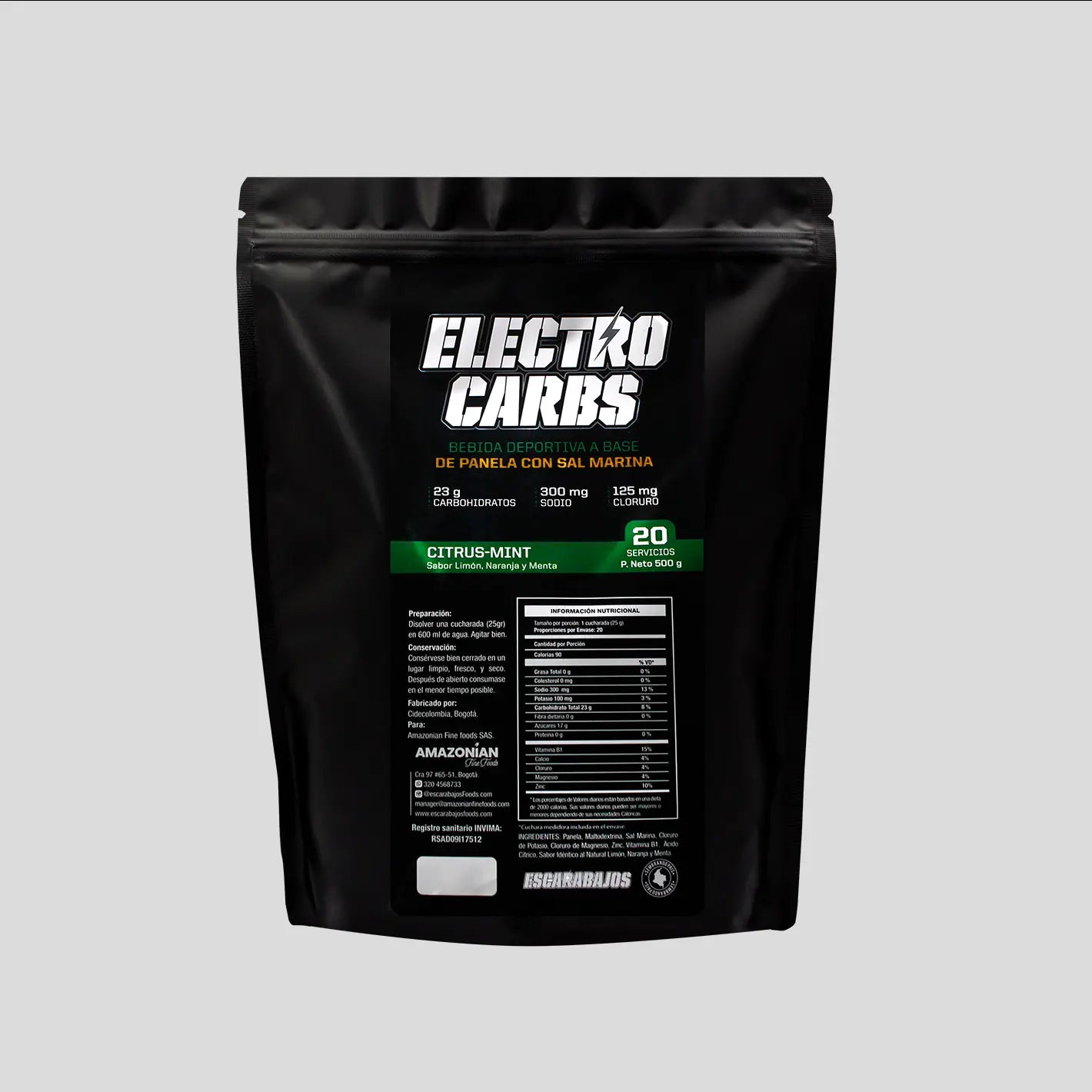Electro-Carbs/Citrus-Mint (Limón/naranja-menta) 500 g