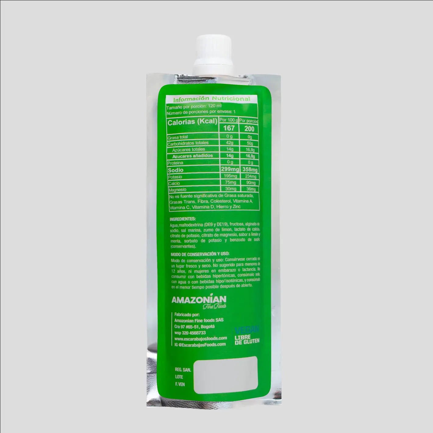 Gel Deportivo Bee Boost Limón + Electrolitos 120g | 50g CHO