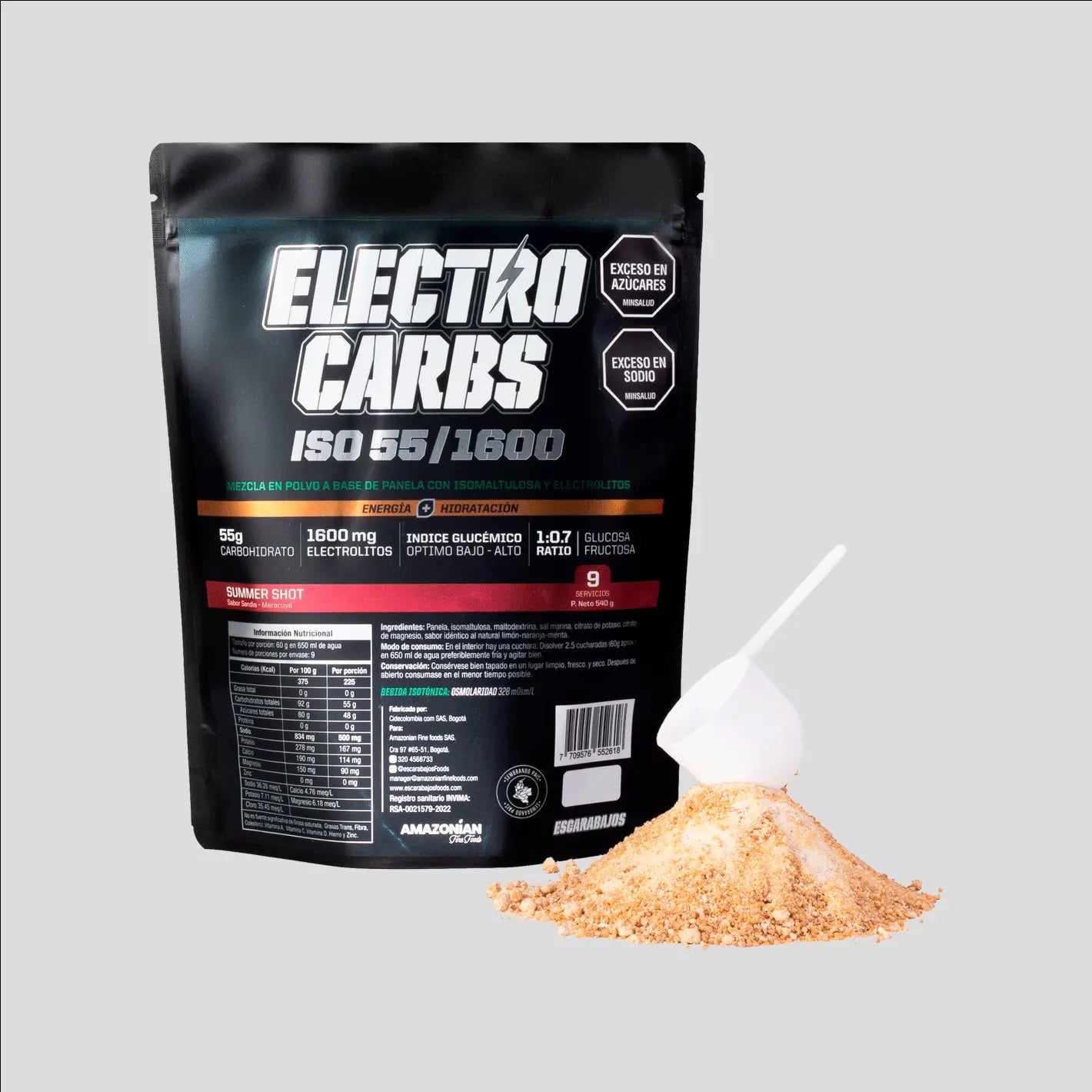 Bebida Isotónica Electro-Carbs ISO 55/1600 540g | Hidratación Deportiva