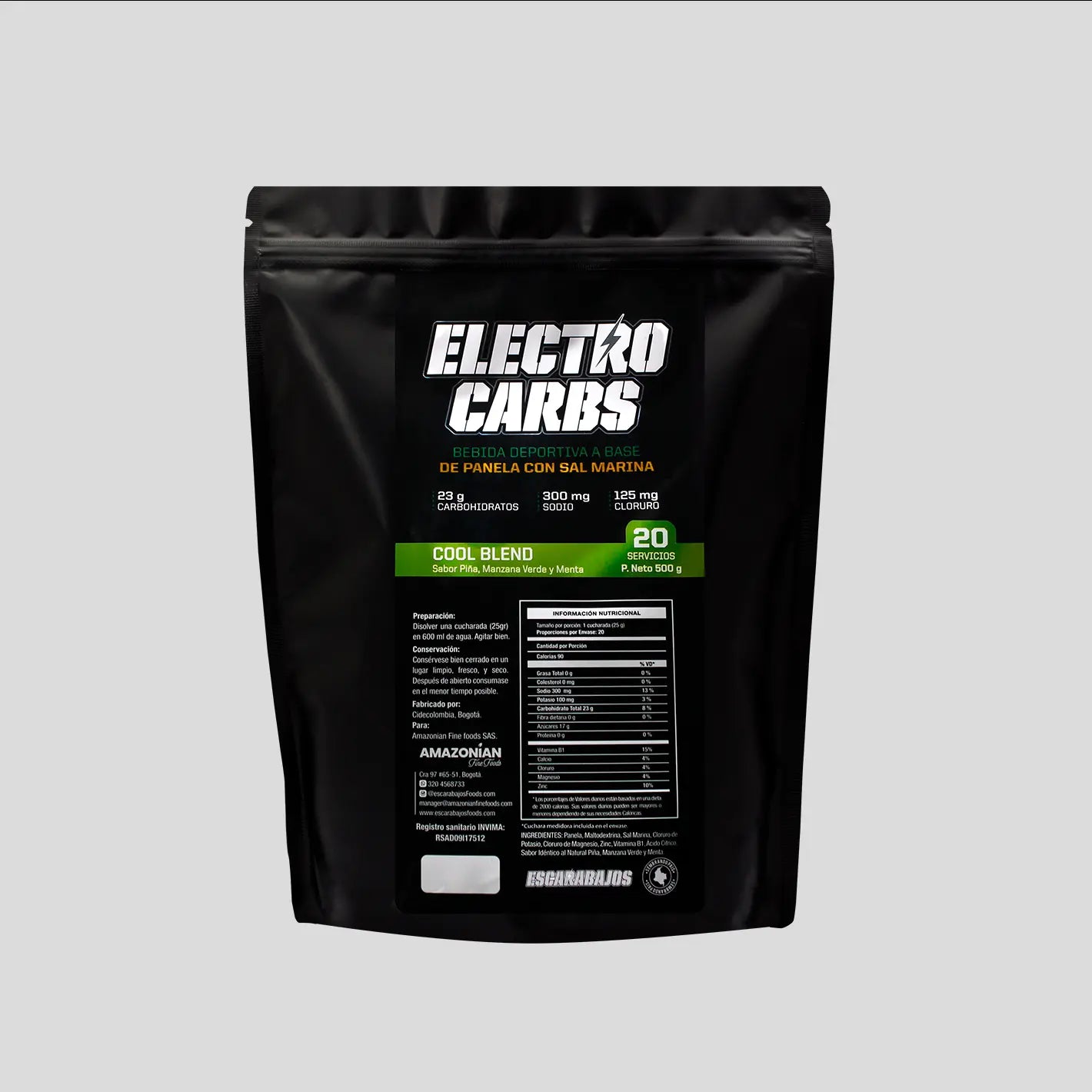 Electro-Carbs/Cool Blend (Piña-manzana verde-menta) 500 g