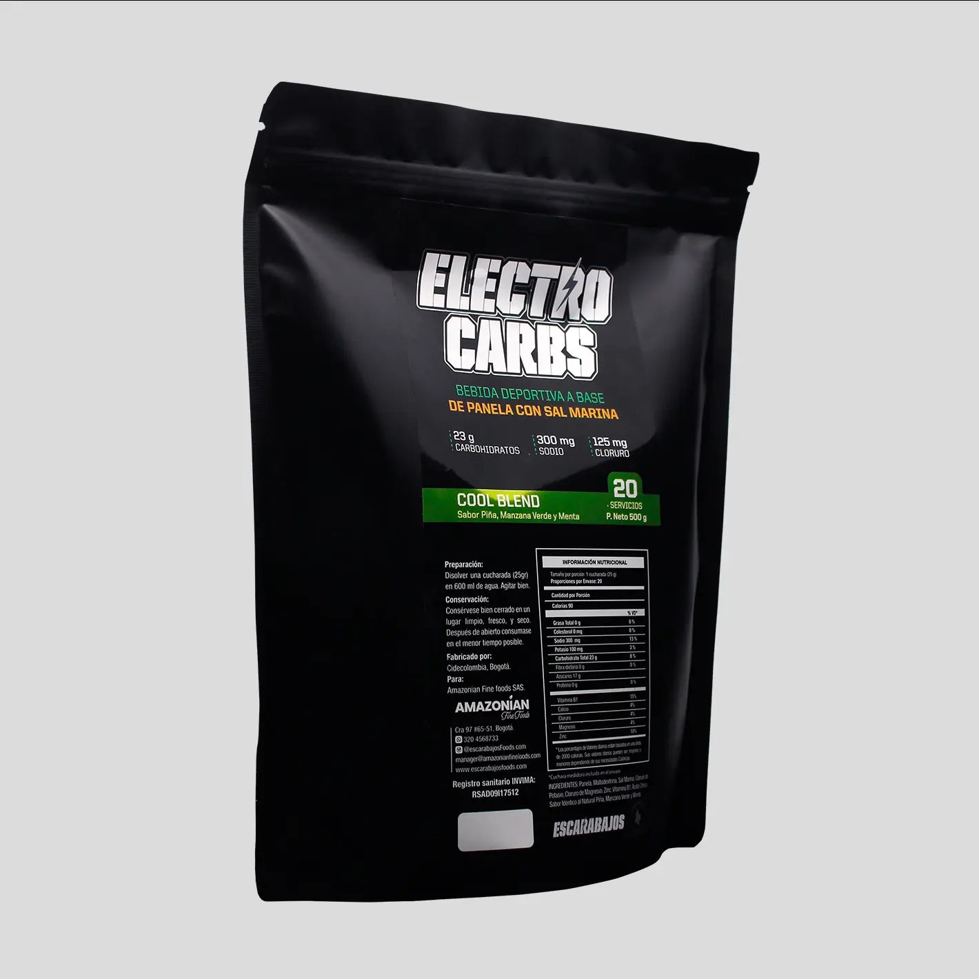 Electro-Carbs/Cool Blend (Piña-manzana verde-menta) 500 g