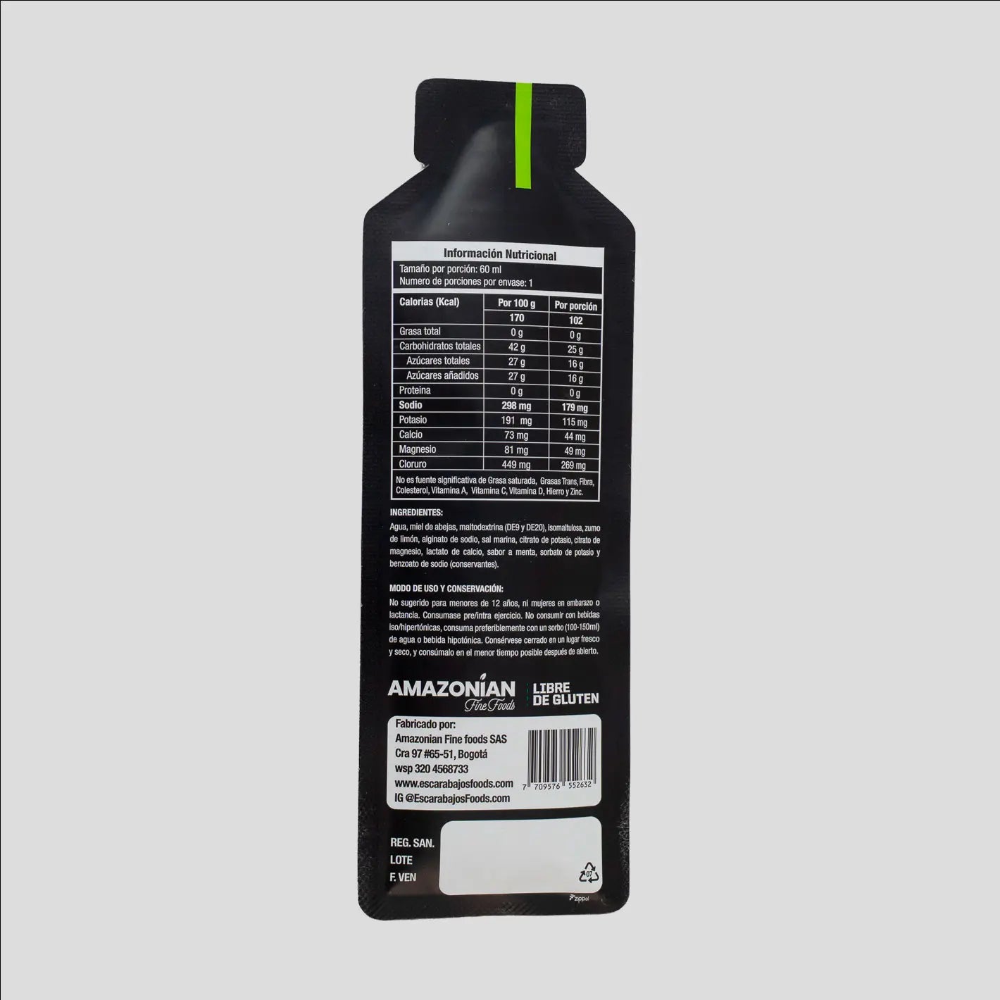 Gel Deportivo Bee Boost Limón + Electrolitos 60g | Miel de Abejas